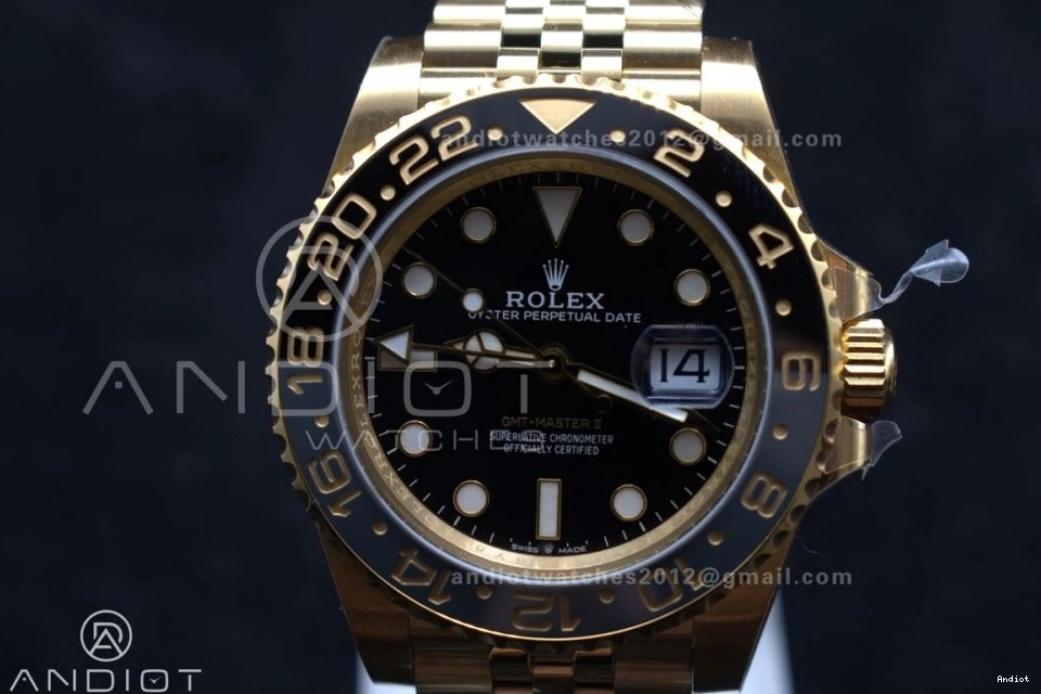 Master GMT DD3285 on Bracelet Black 1:1 II GRNR 126718 Best Jubilee Clean CHS Edition YG Dial 0402